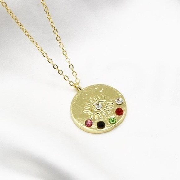 Colorful Evil Eye Necklace - Picture 1 of 4